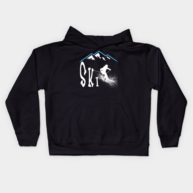 Ski, Simple the best Kids Hoodie by BokeeLee